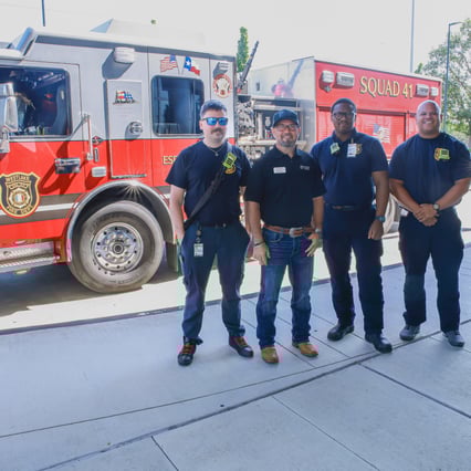 Luke Billeri, CEO of MCCU alongside Westlake's Fire Department