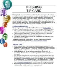 Phishing TipCard